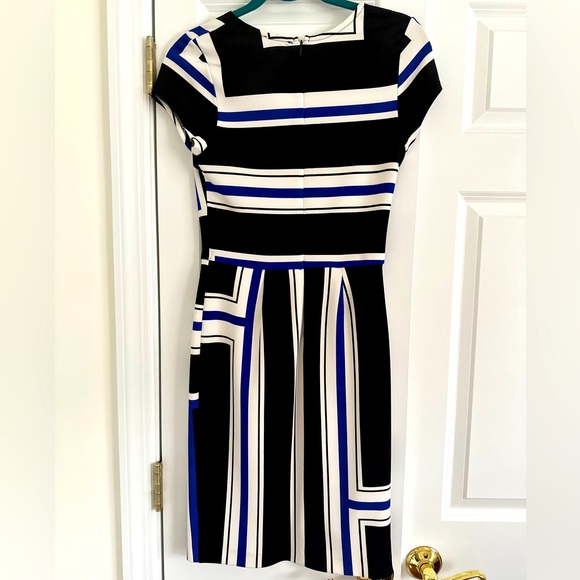 Aqua striped midi dress - Picture 1 of 2